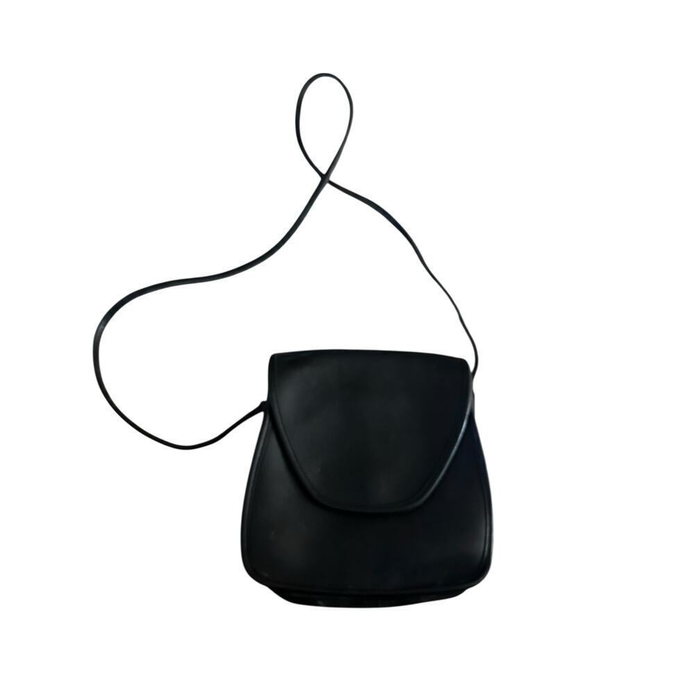 Vintage Coach Women's Black Leather Lindsay Crossbody Bag
